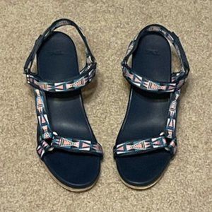 Women's Teva Wedge Sandal.  Blue.  Size 8.5.